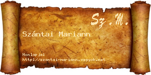 Szántai Mariann névjegykártya